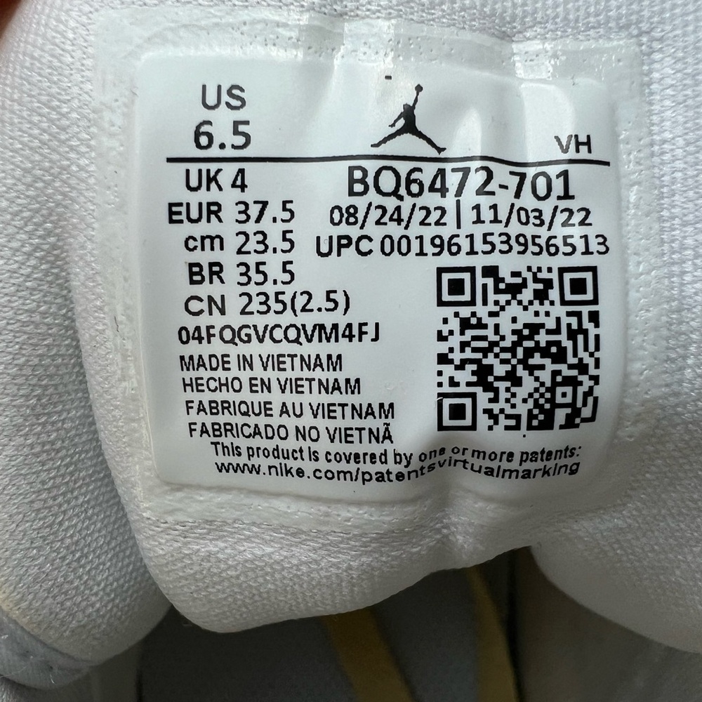 Nike Air Jordan 1 Mid Lemon Wash Lapis 6.5w 5y Basketball Sneakers New - Picture 7 of 10